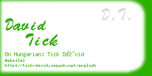 david tick business card